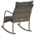 Bujane krzesło ogrodowe z poduszkami, szare, polirattan