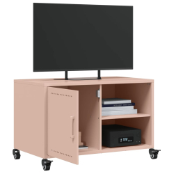 Szafka RTV, różowa, 68x39x43,5 cm, stal walcowana na zimno
