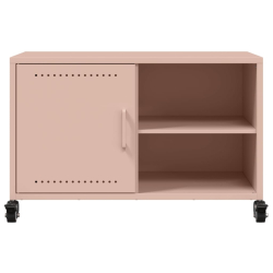 Szafka RTV, różowa, 68x39x43,5 cm, stal walcowana na zimno