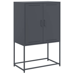 Szafka pod telewizor, czarna, 68x39x60,5 cm, stalowa