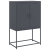 Szafka pod telewizor, czarna, 68x39x60,5 cm, stalowa
