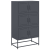 Szafka, antracytowa, 68,5x38,5x123,5 cm, stal