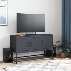Szafka pod telewizor, antracytowa, 100,5x39x60,5 cm, stalowa