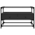 Szafka pod TV ze szklanym blatem, czarna, 80x35x51 cm