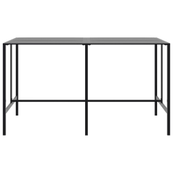 Stolik barowy, czarny, 200x100x110 cm, malowana proszkowo stal