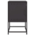 Szafki nocne, 2 szt., czarne, 36x39x60,5 cm, stal