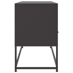 Szafka pod telewizor, czarna, 100,5x39x60,5 cm, stalowa