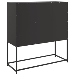 Szafka, czarna, 100,5x39x107 cm, stal walcowana na zimno