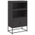 Szafka, czarna, 68,5x38,5x123,5 cm, stal