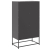 Szafka, czarna, 68,5x38,5x123,5 cm, stal