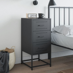 Szafka nocna, antracytowa, 36x39x78 cm, stal