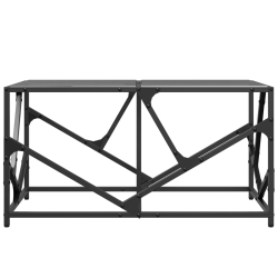 Stolik kawowy z czarnym, szklanym blatem, 78,5x40x41 cm, stal