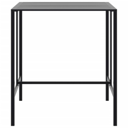 Stolik barowy, czarny, 100x100x110 cm, malowana proszkowo stal