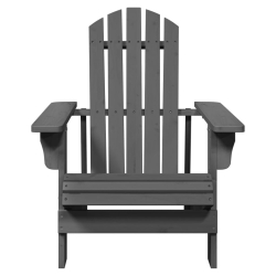 Krzesło adirondack, szare, 69x85x90,5 cm, lite drewno jodłowe