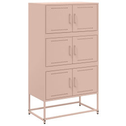 Szafka, różowa, 68,5x38,5x123,5 cm, stal