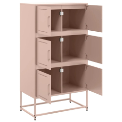 Szafka, różowa, 68,5x38,5x123,5 cm, stal