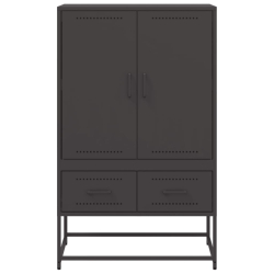 Szafka, czarna, 68x39x111,5 cm, stal walcowana na zimno