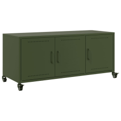 Szafka RTV, oliwkowa, 100,5x39x43,5 cm, stal walcowana na zimno