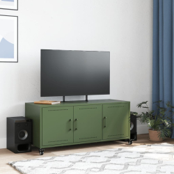 Szafka RTV, oliwkowa, 100,5x39x43,5 cm, stal walcowana na zimno