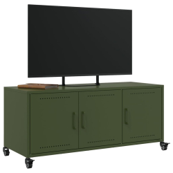 Szafka RTV, oliwkowa, 100,5x39x43,5 cm, stal walcowana na zimno