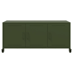 Szafka RTV, oliwkowa, 100,5x39x43,5 cm, stal walcowana na zimno