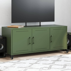 Szafka RTV, oliwkowa, 100,5x39x43,5 cm, stal walcowana na zimno