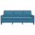 Sofa 3-osobowa, niebieski, 180 cm, tapicerowana aksamitem