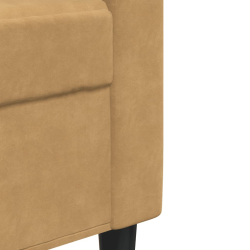 Sofa 3-osobowa, brązowa, 180 cm, tapicerowana aksamitem