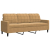 Sofa 3-osobowa, brązowa, 180 cm, tapicerowana aksamitem
