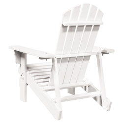 Krzesło adirondack, białe, 69x85x90,5 cm, lite drewno jodłowe
