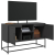 Szafka pod telewizor, czarna, 100,5x39x60,5 cm, stalowa