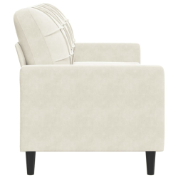 Sofa 3-osobowa, kremowy, 180 cm, tapicerowana aksamitem