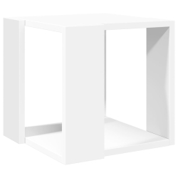 Stolik kawowy, biały, 32x32x30 cm, materiał drewnopochodny