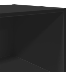 Wysoka szafka, czarna, 45x41x185 cm, materiał drewnopochodny