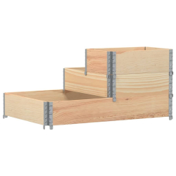 3-poziomowa podwyższona donica, 120x80 cm, lite drewno sosnowe