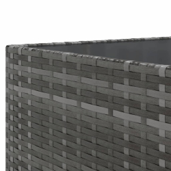 5-cz. zestaw wypoczynkowy do ogrodu, poduszki, szary, rattan PE