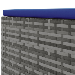 5-cz. zestaw wypoczynkowy do ogrodu, poduszki, szary, rattan PE