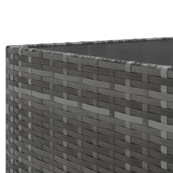 9-cz. zestaw wypoczynkowy do ogrodu, poduszki, rattan PE, szary