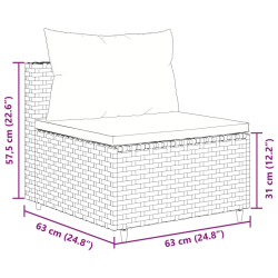 4-częściowy zestaw wypoczynkowy z poduszkami, polirattan