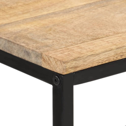 Stolik konsolowy, 70x35x70 cm, surowe drewno mango