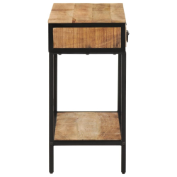 Stolik konsolowy, 70x35x70 cm, surowe drewno mango