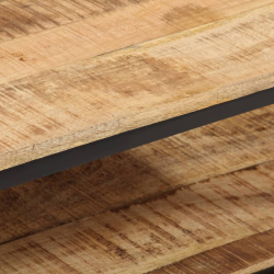 Stolik kawowy, 100x50x35 cm, surowe lite drewno mango
