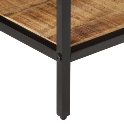Stolik kawowy, 100x50x35 cm, surowe lite drewno mango