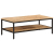 Stolik kawowy, 100x50x35 cm, surowe lite drewno mango