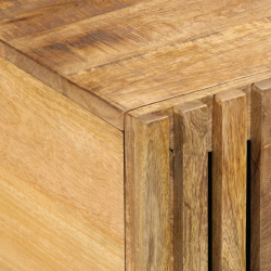 Stolik kawowy, 80x51x40 cm, surowe lite drewno mango