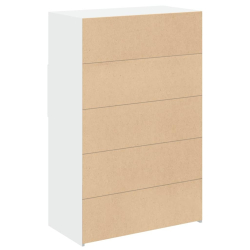 Wysoka szafka, biała, 80x42,5x124 cm, materiał drewnopochodny