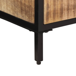 Stolik kawowy, 90x50x30 cm, surowe lite drewno mango