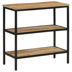 Stolik konsolowy, 70x35x70 cm, surowe drewno mango