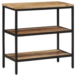 Stolik konsolowy, 70x35x70 cm, surowe drewno mango