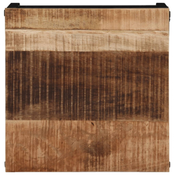 Stolik kawowy, 35x35x30 cm, surowe lite drewno mango